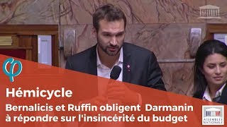 Ugo Bernalicis et François Ruffin obligent G Darmanin à répondre sur linsincérité du budget 2018 [upl. by Kcirdes]