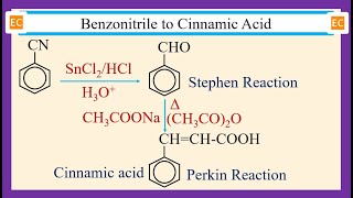 SEV NO – 92 Transformation of benzonitrile to cinnamic acid [upl. by Gasser]