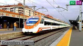 Granollers Centre R2  R8  Rodalies Barcelona  Renfe Civia [upl. by Sillaw]