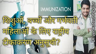 Immunization scheduleVaccination scheduleNational immunization schedule indiaHindi explanation [upl. by Sussi759]