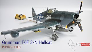 Grumman F6F 3N Hellcat Review build and more132 Trumpeter 02258 [upl. by Htaek]