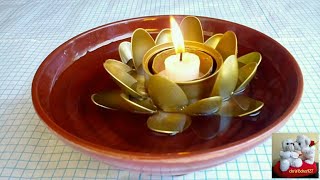 DIY Floating Lotus Candle Holder from Recycled Materials [upl. by Arri]