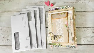 Layered Journal Using Envelopes Part 1 Decorating Process [upl. by Otrebilif411]