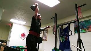 Building Muscle with Kettlebells  Heavy One Arm Kettlebell Long Cycle Training [upl. by Shandy653]