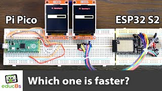 Raspberry Pi Pico VS ESP32 S2 speed comparison benchmark using CircuitPython [upl. by Annirok]