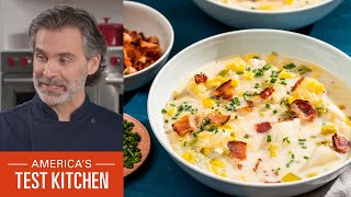 How to Make a Hearty New England Chowder and Salad  Americas Test Kitchen Full Episode S23 E20 [upl. by Alcot763]