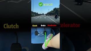 How to apply clutch and brake cardrivingskills automobile [upl. by Lemej]