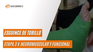 Vendaje para esguince de tobillo etapa 3 vendaje mixto neuromuscular y funcional [upl. by Jacinto]