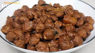 රසකාරක නැතුව මස් වගේ රසට සෝයාමීට් හදන හැටි  Soya Meat Curry Sri Lankan  Soya Meat Recipe [upl. by Hersch]