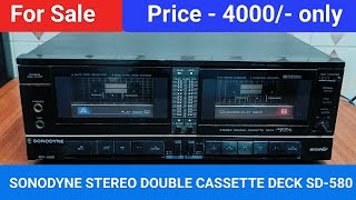 SONODYNE STEREO DOUBLE CASSETTE DECK SD580 Contact No  8750424840 [upl. by Per]