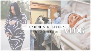 Labor amp Delivery Vlog  Real amp Raw 32 HOUR LABOR 40 weeks 2 days Failed Epidural Name Reveal [upl. by Karil]