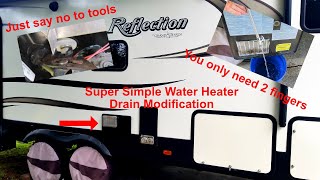 Super Simple RV Water Heater Drain Modification [upl. by Baptista739]