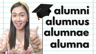 Alumni Alumnus Alumnae Alumna  Proper Usage  English Vocabulary  Aubrey Bermudez [upl. by Anned]