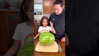 Ninja kid’s watermelon prank on dad 😱🍉👧🏻🤣 [upl. by Cosette192]