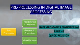 RADIOMETRIC AND GEOMETRIC CORRECTION  DIGITAL IMAGE PROCESSING QUICK REVISION geomaticsengineering [upl. by Ahcas]