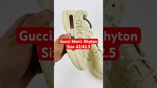 Gucci Mens Rhyton With Gucci Logo Shoes Size 42425  528892 DRW00 9522 prelovedtreasures [upl. by Dnalyag]