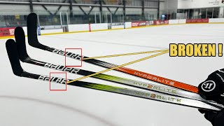 Refurbished vs retail Hyperlite 2 test  How does a repaired hockey stick feels amp performs [upl. by Aynotal994]