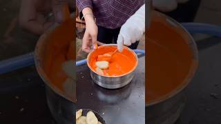 ⚡⚡ Fried Momos Making Process⚡⚡ shorts telugufoodie esangathulu streetfood foodie omelette [upl. by Scibert]