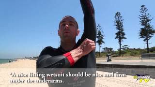 How to correctly put on a wetsuit [upl. by Airekal]