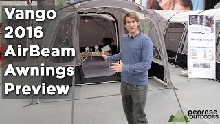 Vango AirBeam Awnings PreView 2016 [upl. by Analeh]