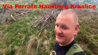 Via Ferrata Hausberg Kraslice Klettersteig⚠🏆 [upl. by Holman]