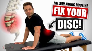 Bulged Disc Exercise Routine At Home FOLLOW ALONG [upl. by Hsejar]