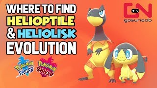 Where to find Helioptile amp How to Evolve into Heliolisk  Pokemon Sword and Shield Evolution [upl. by Oluap]