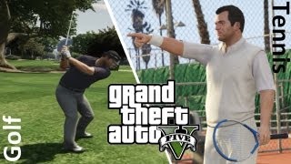 GTA 5 Découverte Tennis amp Golf  Devenez un vrai sportif pour développer votre endurance et force [upl. by Alegnaed]