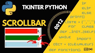 PYTHON TKINTER SCROLLBAR Création options  utilisations 0012 [upl. by Rutan]