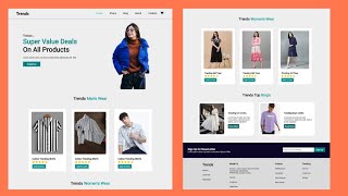 Ecommerce Website Using HTML CSS and JavaScript in Hindi  Ecommerce Website Using HTML and CSS [upl. by Offen]