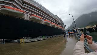 Our Monster cruise ship in port at Juneau Alaska [upl. by Oesile]