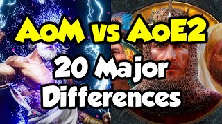 Age of Mythology vs AoE2 20 Major Differences for beginners [upl. by Annoynek325]