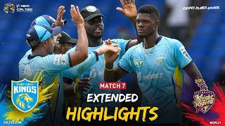 Extended Highlights  Saint Lucia Kings vs Trinbago Knight Riders  CPL 2021 [upl. by Adnilim]