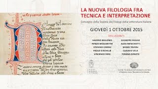 La nuova filologia fra tecnica e interpretazione  1 ottobre 2015 [upl. by Georgianna704]