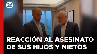 Así reaccionó el líder de Hamás tras los asesinatos de sus hijos y nietos [upl. by Anayia228]