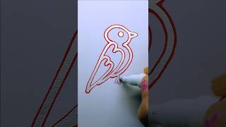 Drawing a bird with numbers step by step 🐦 shorts drawing stepbystep howtodraw easydrawing [upl. by Zsuedat558]