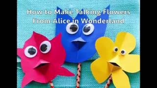 Alice in Wonderland Paper Flower Craft [upl. by Onaicram696]