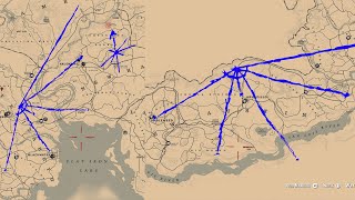 Panoramic map in two places Diablo Ridge and Twin Rocks RDR2 [upl. by Dupuis]