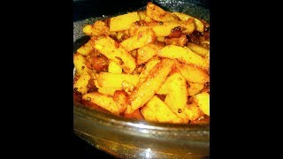 Chilly Garlic Potato Fry Quick And Easy Batata kachrya Bhaji Pratus Kitchen [upl. by Arze]