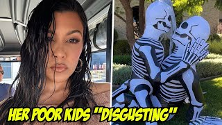 Kourtney Kardashian SLAMMED For INAPPROPRIATE Halloween Decorations [upl. by Gula469]