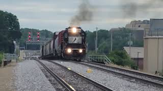 NS train B22 10am N Blackstone street Jackson MI [upl. by Charlot]