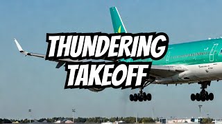 Aer Lingus A330s Thundering Departure From Manchester UK [upl. by Adnanref]