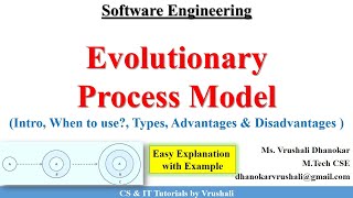 SE 7  Evolutionary Process Model  Complete Explanation with Example [upl. by Gnik]