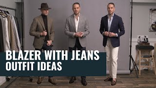 How To Wear A Blazer With Jeans  5 Different Outfit Ideas  How To Style Blazers [upl. by Cornell936]