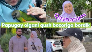 QAYNONAM BILAN QUSH BOZORIGA BORGIK•PAPUGAY KO’RIB KELDIK•AISHA ALIEVA VLOG [upl. by Oakman]