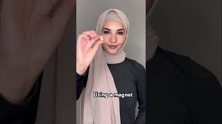 Hijab Tutorial using a chiffon hijab and magnet Full neck coverage hijabstyle hijabtutorial [upl. by Nortad]