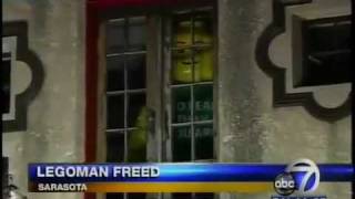 Giant Lego man freed by Sheriffs Office [upl. by Omissam]