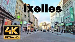 Ixelles quartier 🇧🇪 BRUSSELS Belgium 🇧🇪 4K 60fps Elsene rich quarter amp shopping 4K UHD [upl. by Enitnemelc]