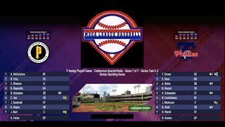 MGLB 2024 Playoffs NL 1st Rd Game 7  Pittsburgh Pirates  Philadelphia Phillies Series tied 33 [upl. by Derte]