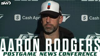 Aaron Rodgers on poor clock management in Jets 2522 loss to Patriots  SNY [upl. by Abrams]